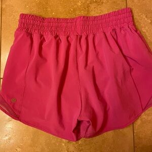 Lululemon Hotty Hot High-Rise Lined Short 4" in Sonic Pink